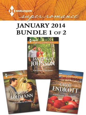 cover image of Harlequin Superromance January 2014 - Bundle 1 of 2: Everywhere She Goes\A Promise for the Baby\That Summer at the Shore